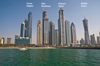 1BR Dubai Marina View Princess Tower 1609 - Accommodation Dubai