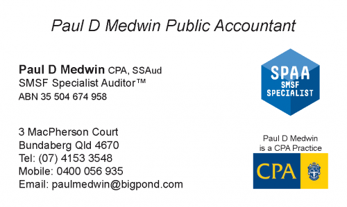 Paul D Medwin FCPA SSAud - thumb 1