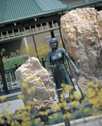 St Barbara Square and Statue - Accommodation Mount Tamborine