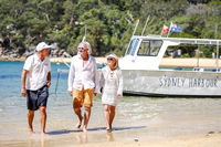 Sydney Harbour Boat Tour with Unique Beach Landings and Local Guide