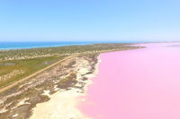 Pink Lake  Abrolhos Islands Scenic Flight - Redcliffe Tourism