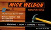 Mick Weldon Renovations