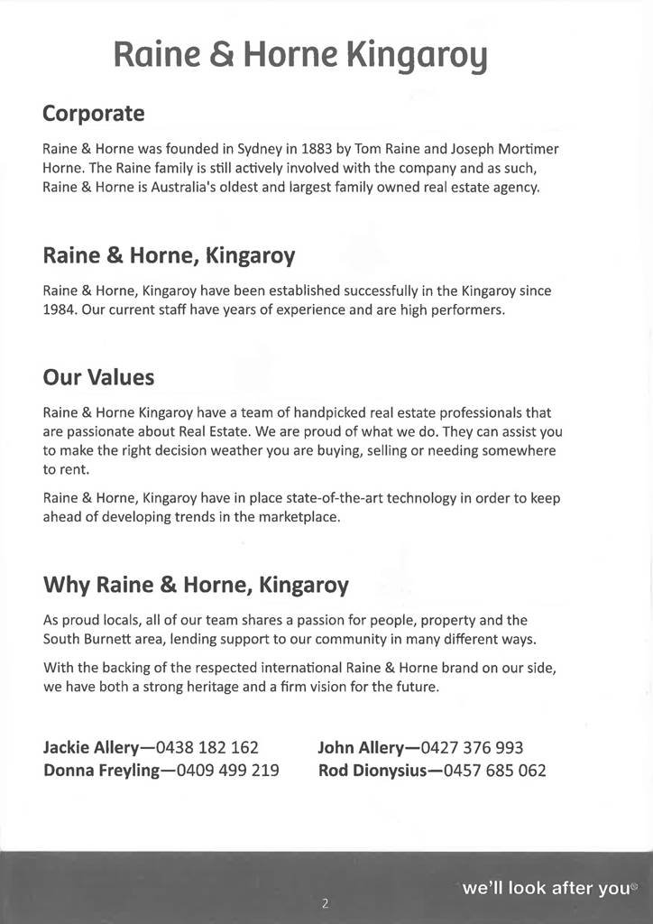 Raine  Horne Kingaroy - Australian Directory