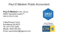 Paul D Medwin FCPA SSAud - Realestate Australia