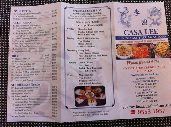Casa Lee Chinese Food