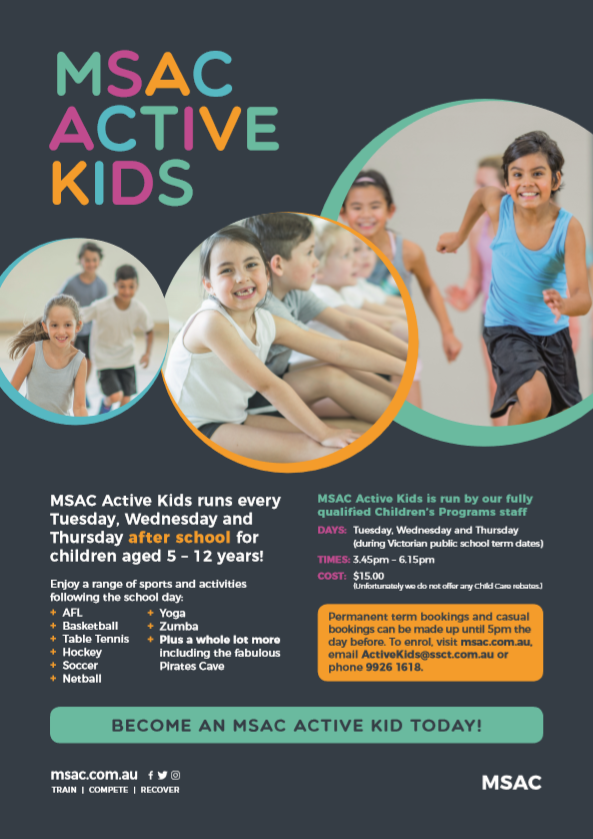 MSAC Active kids - Melbourne Child Care