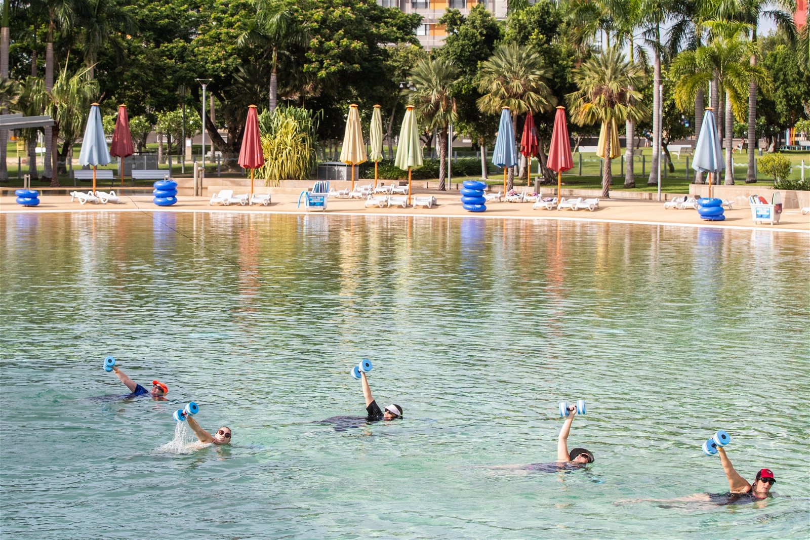 Aqua fitness in the Wave Lagoon
