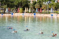 Aqua fitness in the Wave Lagoon - Accommodation NSW