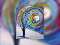 Grab a glass of wine and learn to paint 'Rainbow Snow' - Accommodation NT