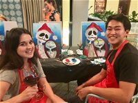 Paint and Sip Class Christmas in July - Accommodation Yamba