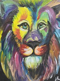Online live streaming class Paint the Lion King - Accommodation Airlie Beach