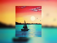Grab a glass of wine and learn to paint 'Sailboat' - Accommodation Port Macquarie
