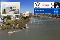 Amazing River View 3 Bedroom Apartment Brisbane CBD Netflix Fast Wifi Carpark