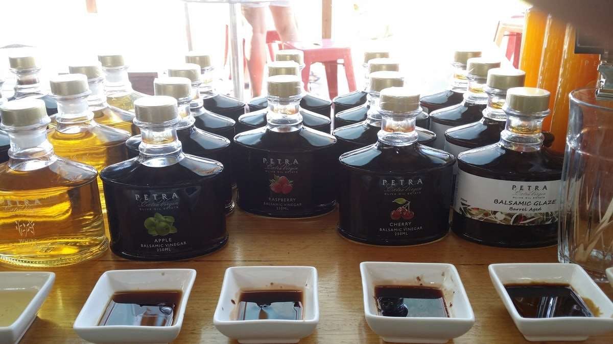 Petra Olive Oil Estate SHED DOOR Tasting Room  Farm Shop