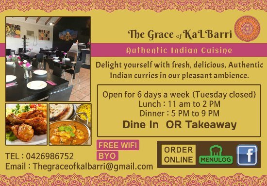 The Grace of Kalbarri Indian Cuisine - Pubs Sydney