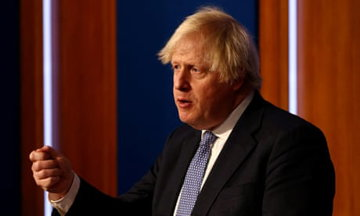 Boris Johnson pictured hosting No 10 Christmas quiz last year