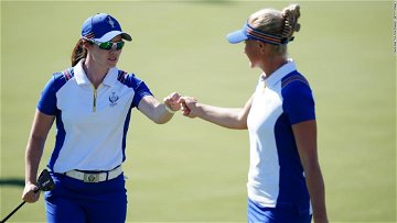 Solheim Cup: Team Europe fights back to leave contest evenly poised ahead of final day