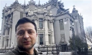 Volodymyr Zelenskiy stands defiant in face of Russian attack