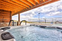 Cabin with Beach Access Sport Court Hot Tub  View