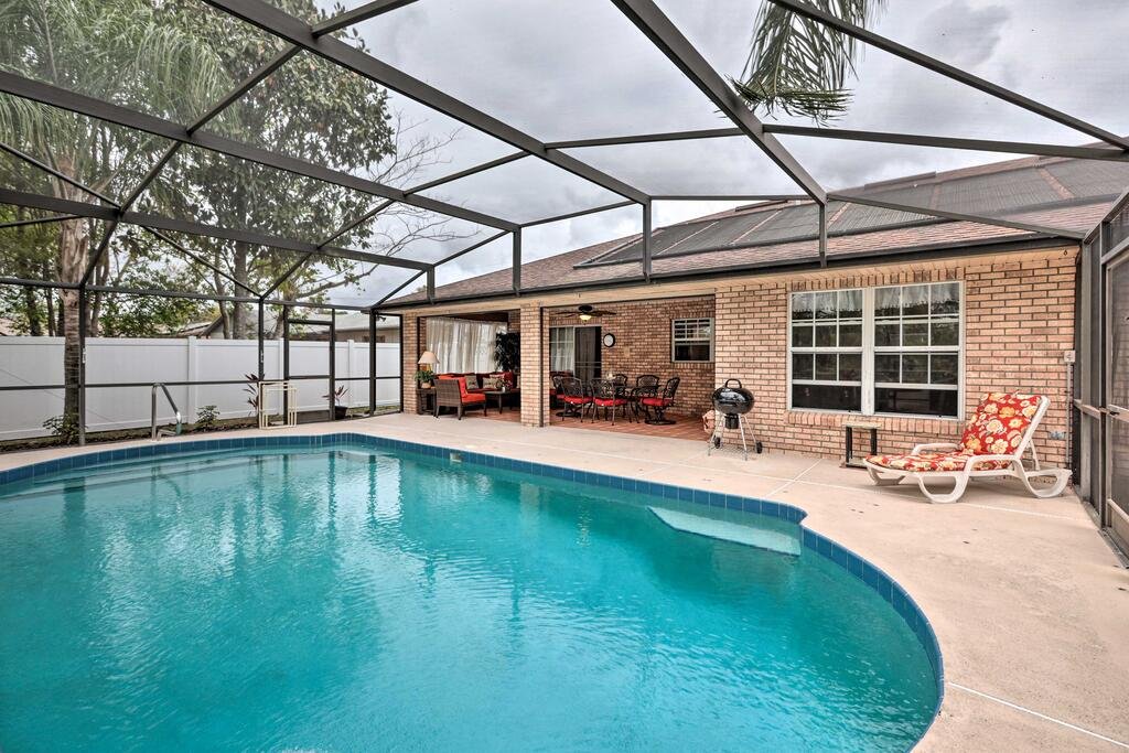 Pet-Friendly Deltona Home with Yard Heated Pool Orlando Tourists