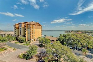 Stylish Corner Condo With Incredible Views Of Lake LBJ With Large Outdoor Patio