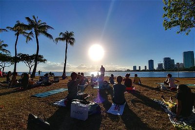 Sunset Yoga Flow by Yoga Love Mana in Honolulu, Hawaii